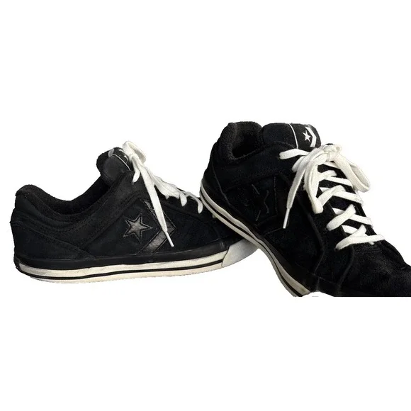 Converse OneStar Sneaker Men 7 Women 8.5 Black ProOX Suede Leather Low Lace Vtg. - Picture 4 of 10